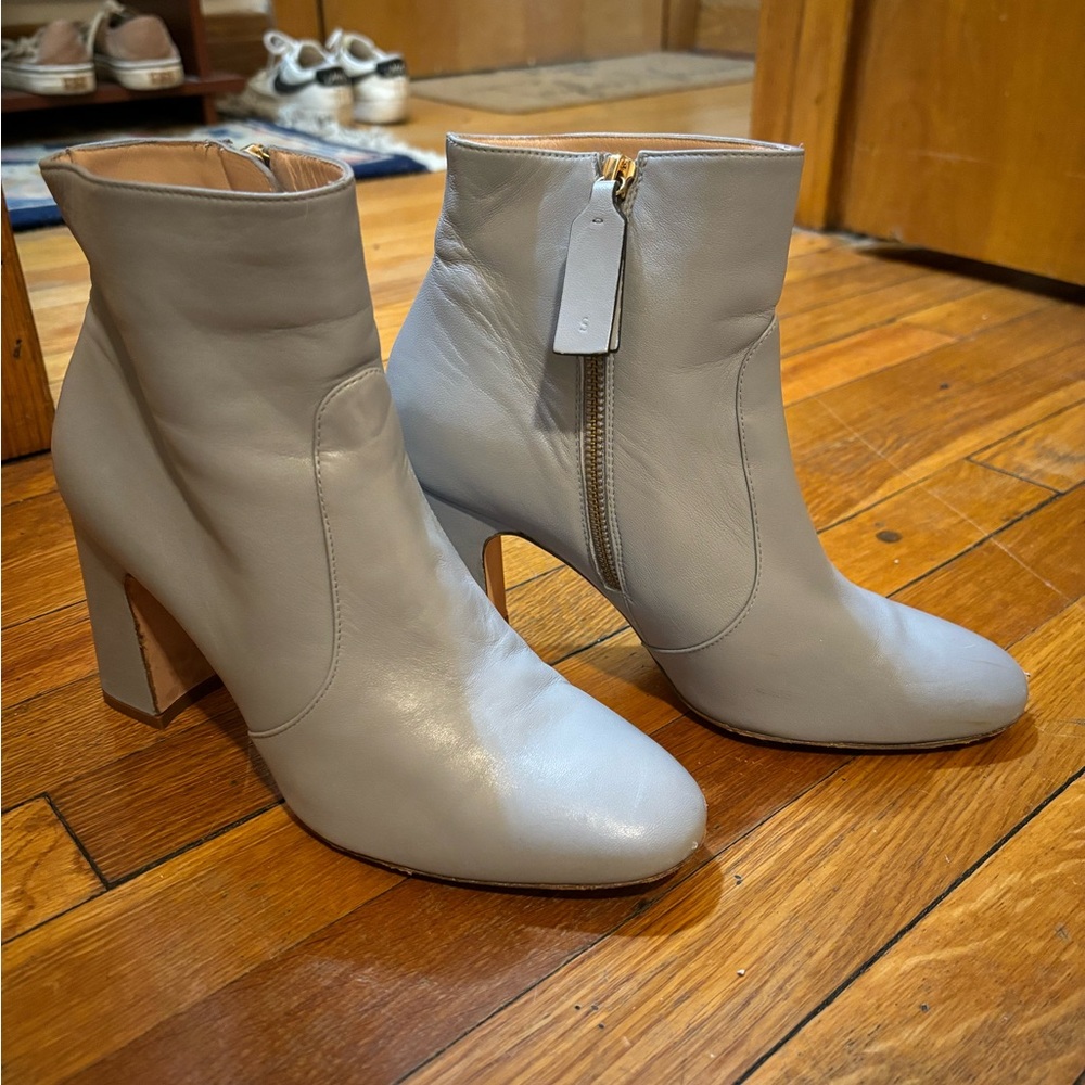 Stuart Weitzman Nell Blue Leather Bootie